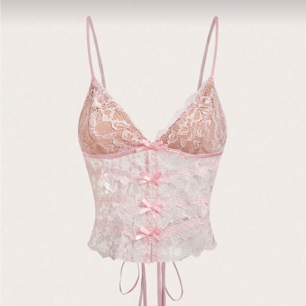 Chic Lace Pink Tank